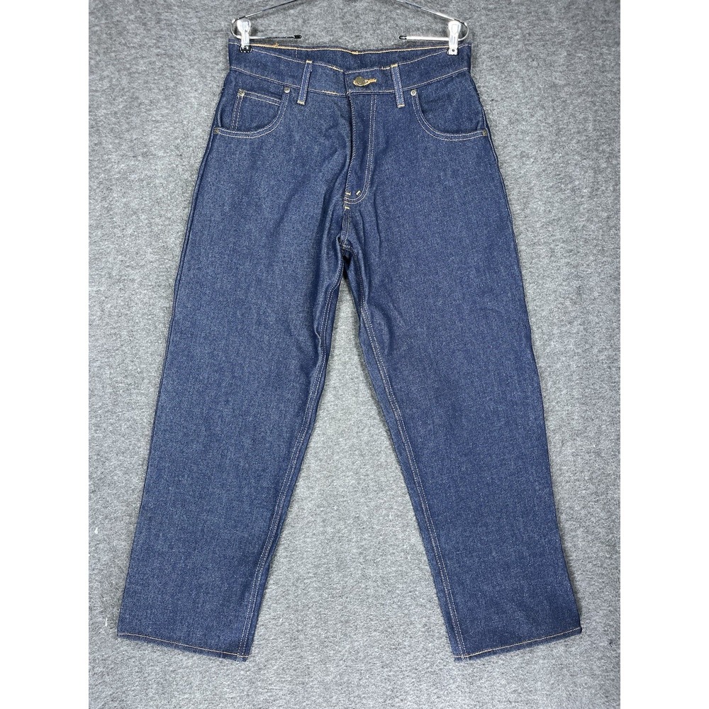 Vintage Prison Blues Denim Jeans Mens 32x29 Made USA Raw 90s Prsn Blu